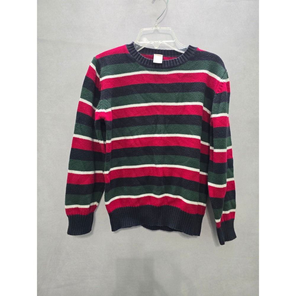 Gymboree Stripes Pullover Knit Holiday Cozy Boys Sweater Medium 7/8
